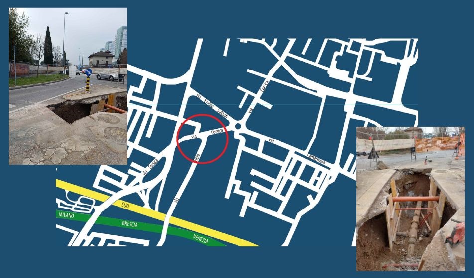 Cantiere via Flero. Marzo 2026