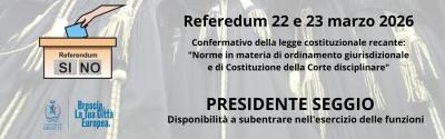 Referendum 2026. Presidente seggio