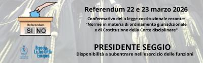 Referendum 2026. Presidente seggio