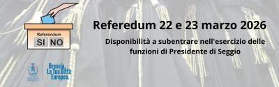 Comunicazione disponibilità presidenti di seggio Referendum 2026